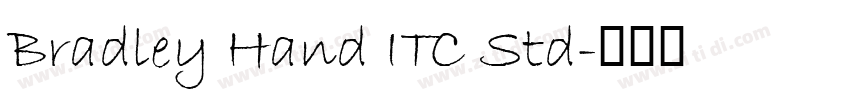 Bradley Hand ITC Std字体转换